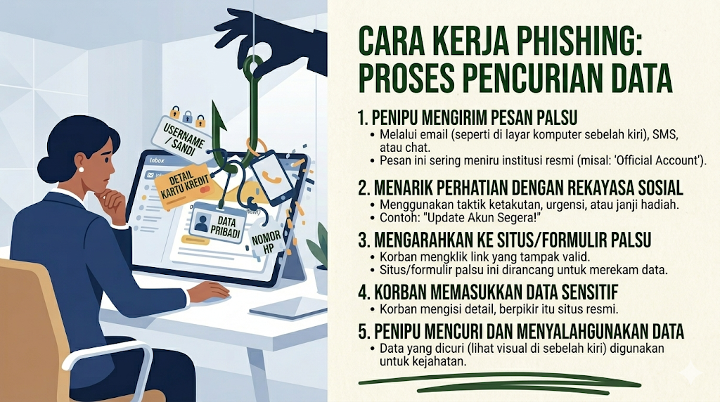 Ilustrasi phishing dan cara menghindarinya